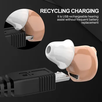 

Rechargeable invisible CIC Digital Hearing Aids Sound Amplifier in the Ear Old man ear canal CIC multi-channel sound amplifier
