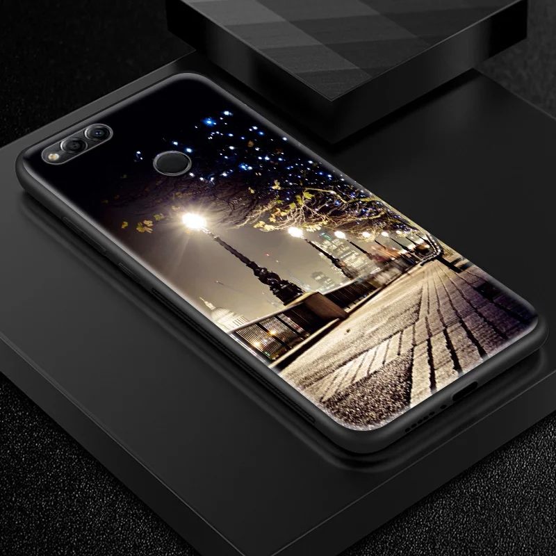 Чехлы из закаленного стекла для huawei Enjoy 9s Honor 7A Pro 7C 7X 8A 8X9 10 Lite Magic 2 Play mate 20 Pro Nova2 3 4 Painted Sea Funda