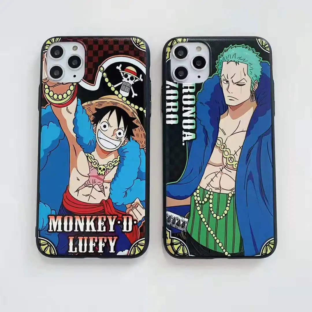 Японский Аниме One Piece Луффи Зоро тисненый лак мобильный телефон чехол для iPhone 11 Pro