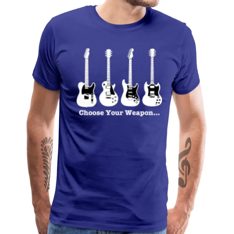 Choose_your_weapon_artwork-negru__2851 Short Sleeve T Shirt ostern Day Crew Neck 100% Cotton Men T Shirt Funny Tee-Shirt Special Choose_your_weapon_artwork-negru__2851 blue