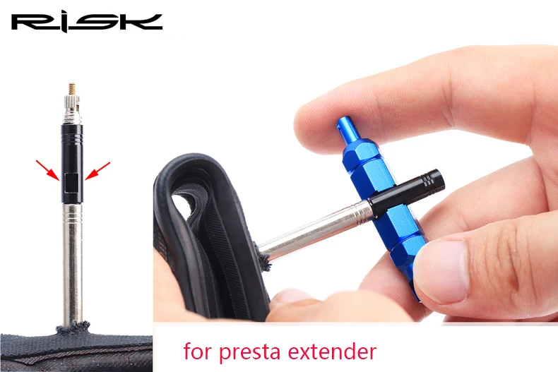 Risk велосипедный многофункциональный клапан инструменты для Schrader/Presta клапан MTB дорожный велосипед шины демонтаж инструменты Alumium Presta расширение