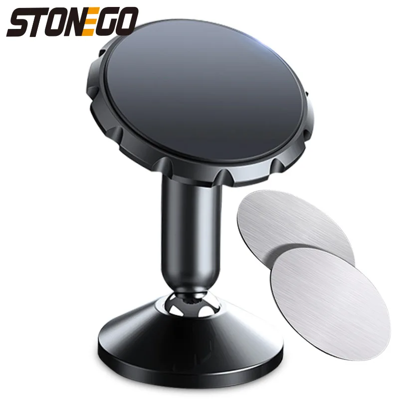 Металлический магнитный держатель для телефона STONEGO 360*2 вращающийся