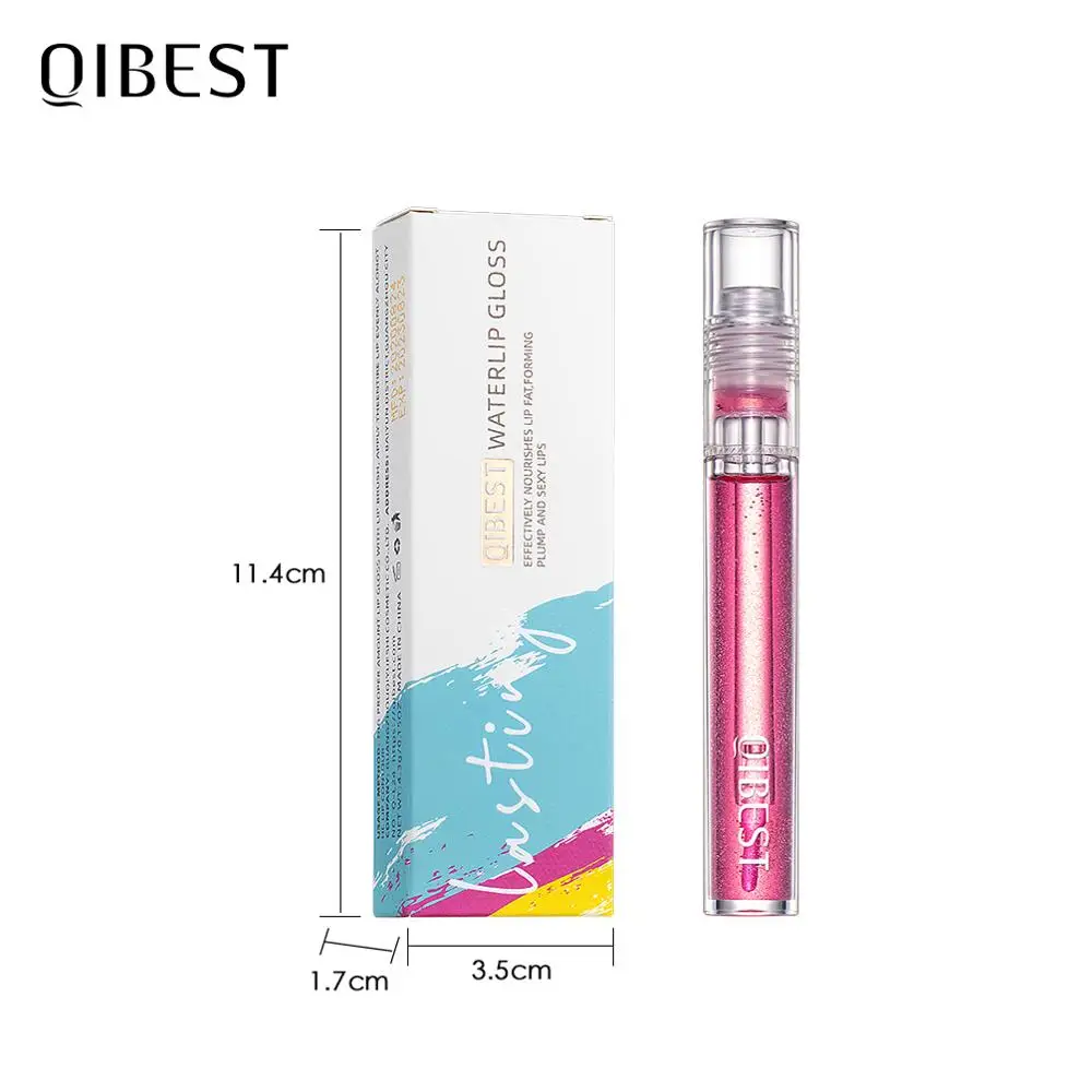 QIBEST Moisturizer Plumper Lip Gloss Long Lasting Transparent Lipgloss Base Watery Luster Glossy Lip Tint Waterproof Lips Makeup lip gloss lip makeup lip glaze lip tint lip plumper