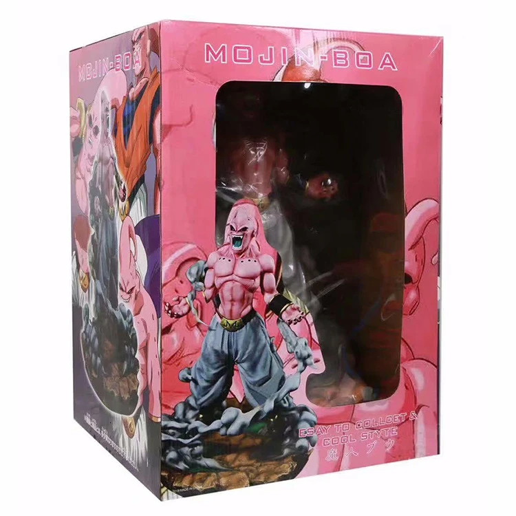 Dragon Ball Z аниме модель боевой формы Majin Buu GK 40 см негабаритных ПВХ Фигурка Статуя Сон Гоку коллекционная игрушка - Цвет: GK Majin Buu
