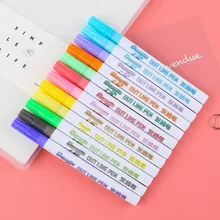 8/12 цветов, металлические двойные линии, художественные маркеры, контурные ручки, канцелярские ручки для рисования, для каллиграфии, цветные надписи, скрапбукинг