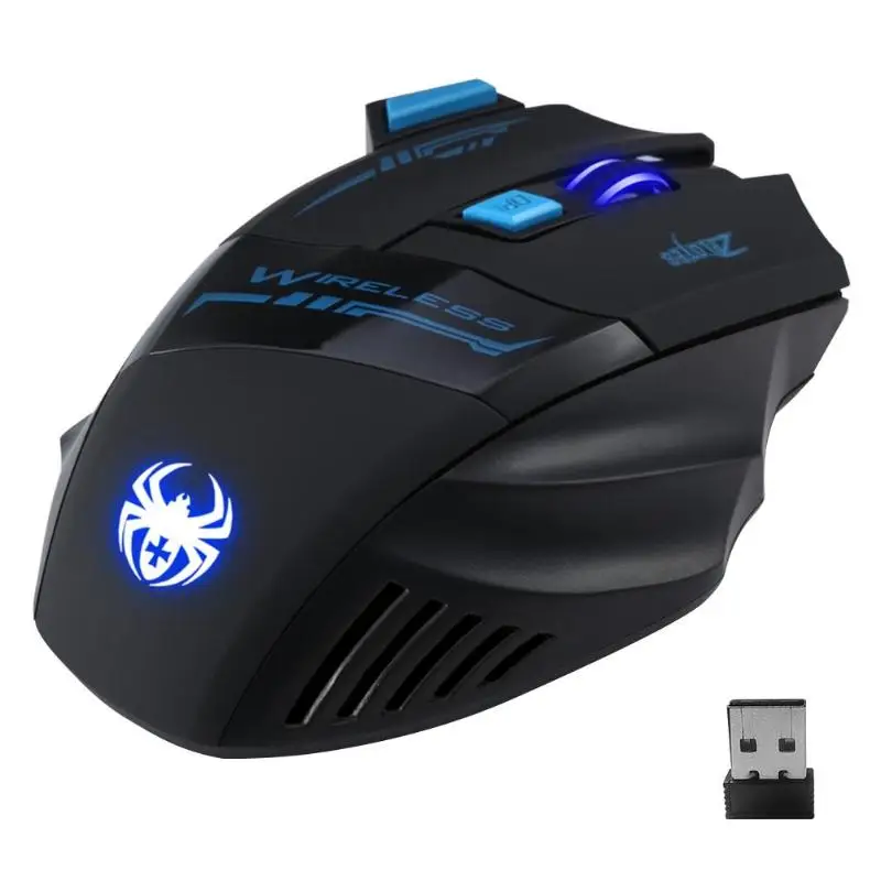 ZELOTES F-14, игровая мышь F14, USB, 2,4 ГГц, беспроводная, 2400 dpi, 7 кнопок, светодиодный, оптическая компьютерная мышь для ПК, ноутбука, геймера, Мыши Mause