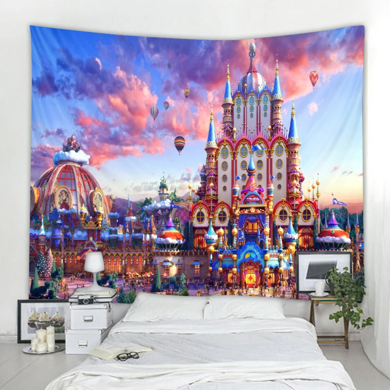 

Beautiful Castle Paradise DecorationBeautiful castle paradise decoration tapestry decoration tapestry hippie decoration tapestry