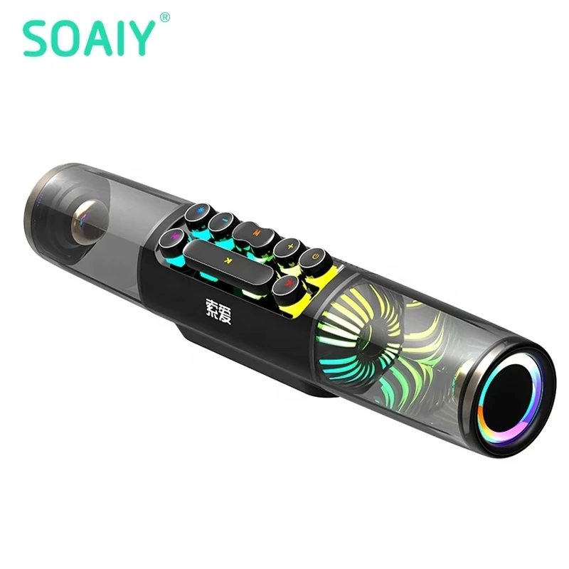 Беспроводная bluetooth-Колонка SOAIY SH19s мощная игровая Колонка RGB с сабвуфером и