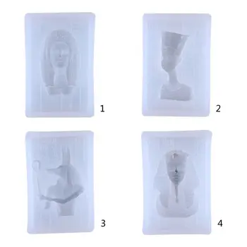 

Egyptian Pharaoh Head Portrait Silicone Mold DIY Craft Pendant Molds UV Epoxy Resin Fondant Mould E15E