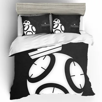 

Star Wars BB-8 Robot Print 3D Bedding Sets Duvet Cover Cotton Pillowcase Home Textile Bedclothes Dropshipping Home Bedding Set