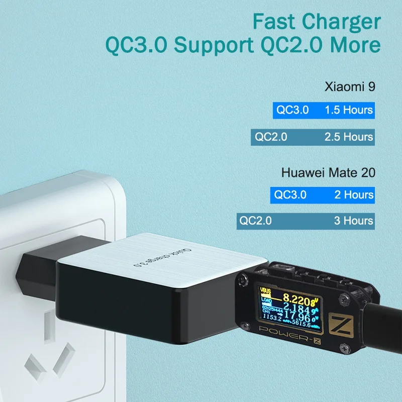 OREY 18 Вт быстрое зарядное устройство QC 3,0 USB зарядное устройство для iPhone X Quick Charge 3,0 зарядное устройство для телефона адаптер для Xiaomi Mi 9