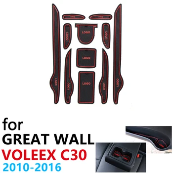 

Anti-Slip Rubber Cup Cushion Door Groove Mat for Great Wall Voleex C30 2010~2016 Accessories Car Stickers mat for phone 2015
