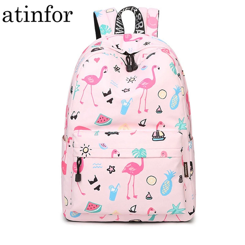 Waterdichte Vrouwen Rugzak Leuke Boekentas Flamingo Dier Knapzak Afdrukken School Rugzak Tas Tiener Meisjes Mochila|backpack for teenagers|backpacks for teenage girlsbackpack - AliExpress