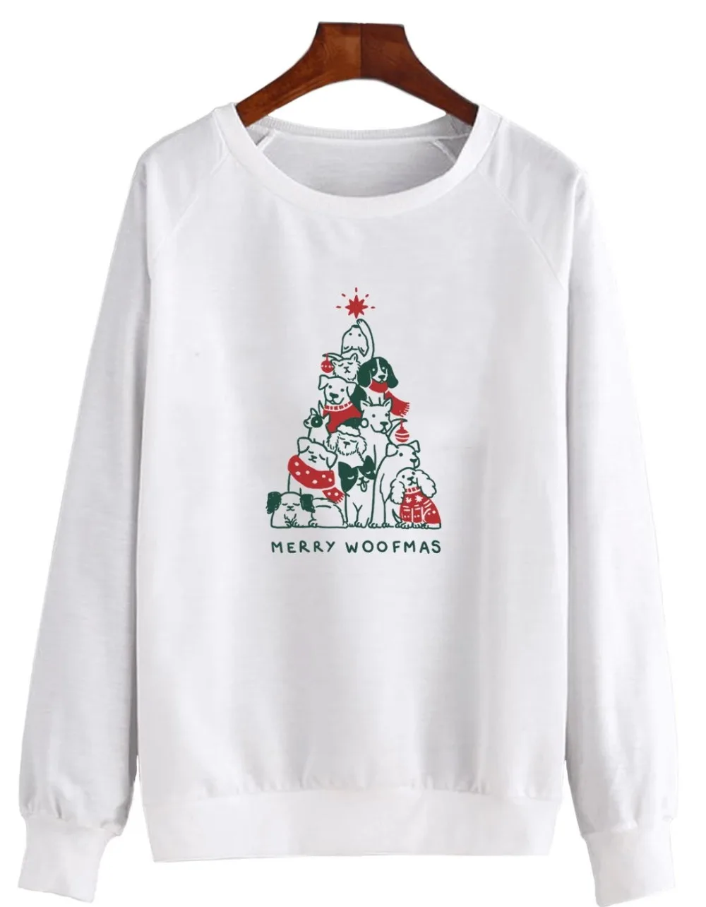 Унисекс хлопковые Рождественские толстовки с капюшоном Merry Woofmas цветная Толстовка забавные Tumblr с надписью Merry Dog графический пуловер художественные Топы