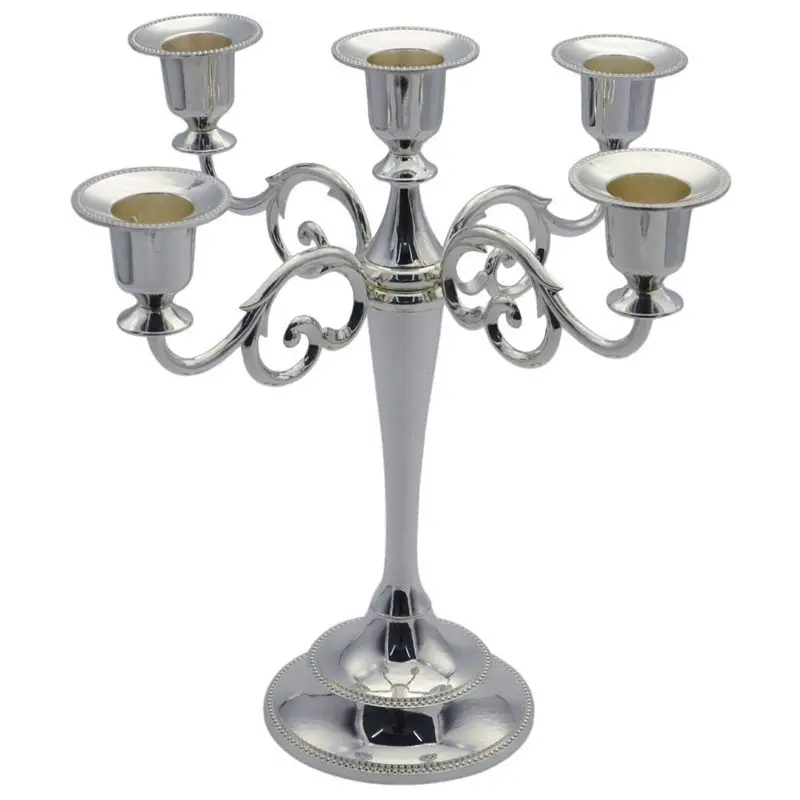 New-5-Candle Metal Candelabra Tall Candle Holder Wedding Event Candelabra Candle Stand