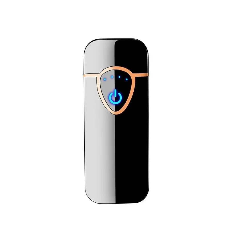 Ветрозащитная креативная USB Электронная сигаретная зажигалка, Индукционная зажигалка с отпечатком пальца, керосиновая Зажигалка в подарок
