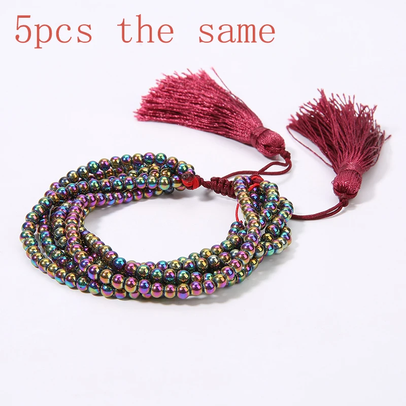 SHINUS BOHO торговля браслет дружбы многослойный хрустальный бисер ювелирные изделия Delicas Pulseras Mujer Moda золотой браслет из бисера - Окраска металла: M-B190805-5PCmix