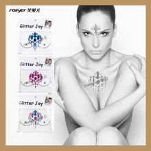 Музыкальный фестиваль Татуировка тела Алмазная наклейка Супер Блестящая грудь паста Экологически чистая смола алмаз настраиваемые вечерние Bod