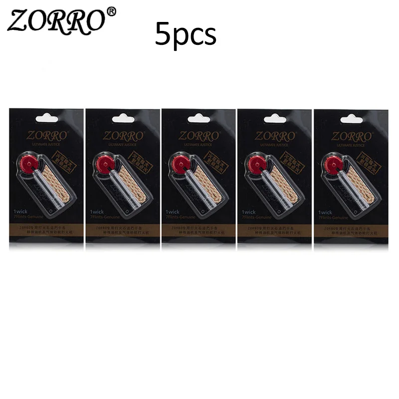 Зорро флинты и фитиль для сигаретных зажигалок Zippo и любых масляных бензиновых зажигалок - Цвет: 5pcs