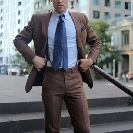 Последние пальто брюки дизайн в обтяжку мужской костюм тупым отворотом пальто брюки дизайн коричневые мужские костюмы индивидуальный пошив свадебные мужские смокинги