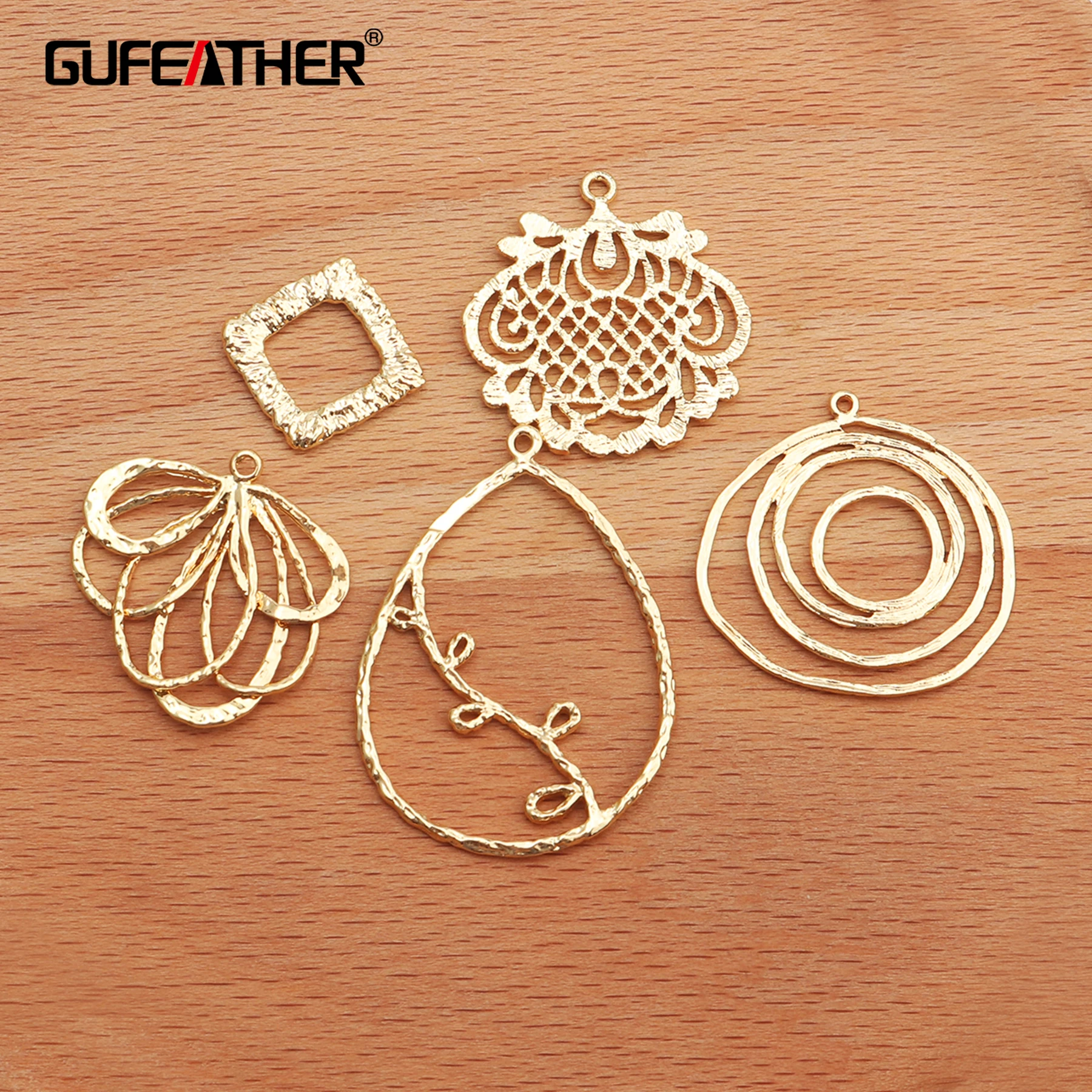 

GUFEATHER M324,jewelry accessories,jewelry findings,accessory parts,18k gold,charms,handmade,diy earring necklace,jewelry making
