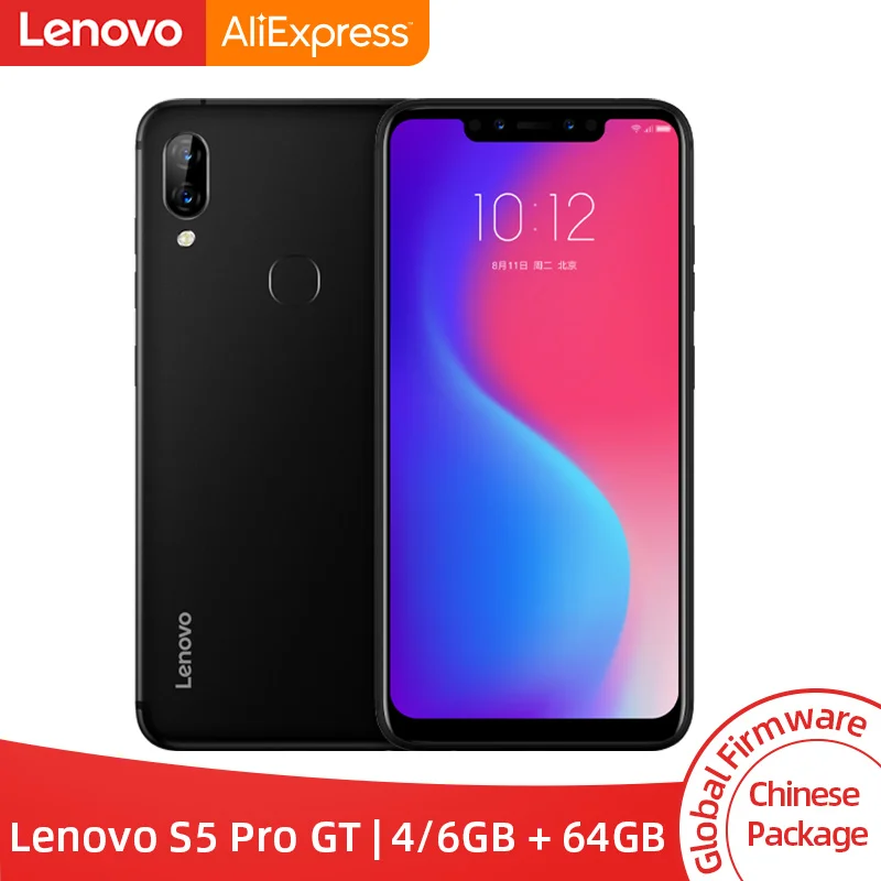 Lenovo S5 Pro GT 6 ГБ, 64 ГБ, восьмиядерный смартфон Snapdragon 660, четырехъядерный процессор 20 МП, четырехъядерный процессор 6,2 дюйма, четыре ядра, 4G, LTE телефоны