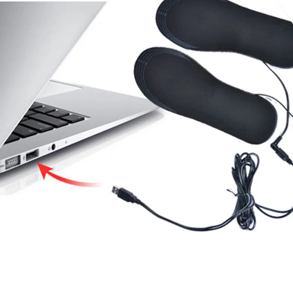 USB стельки с электрическим подогревом для женщин и мужчин, стельки с подогревом для обуви, зимние теплые стельки для обуви, теплые стельки