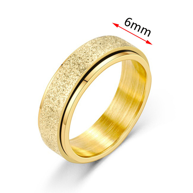 Ring For Women Spinner Fidgets Rings Stainless Steel Rotate Freely Spinning Anti Stress Accessories Jewelry 2021 Gifts