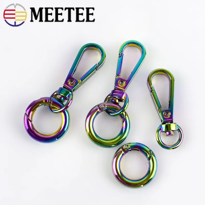 Meetee уплотнительное кольцо сумка металлические пряжки хомут, Крепление Сумка ремень цепь с поворотным крюком застежка-краб триггерный крючок DIY аксессуары