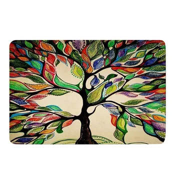 

Colorful Tree of Life Gorgeous Like Feather Doormats Entrance Mat Floor Rug Indoor/Outdoor/Front Door/Bathroom Mats Rubber