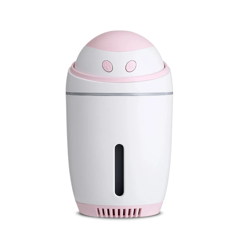 Pink 3 in 1 350ML USB Air Humidifier Ultrasonic Cool-Mist Adorable Pet Mini Aromatherapy Humidifier Mute With LED Light Fan Diffuser - Цвет: Pink