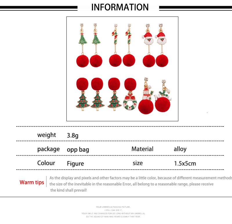 Рождественские новые модные серьги, женский кулон из цинкового сплава, Рождественская елка, снеговик, красный плюшевый шар, для пожилых людей, Настраиваемые ювелирные изделия, подарок