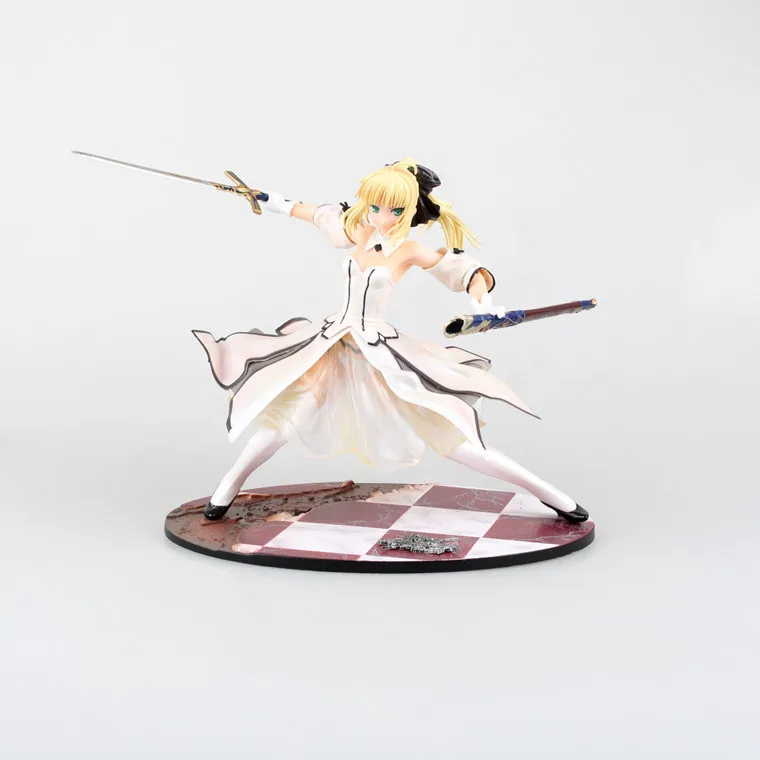 

Anime Model Destiny Night Fate SABER White Ceiba Lily Gold Victory Sword Decoration Hand