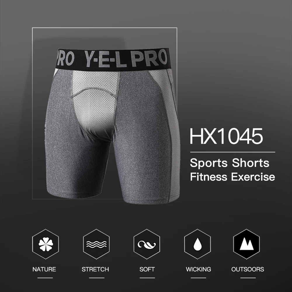 Training Compression Men Fitness Sport Shorts Cycling Running Tights Quick Dry Crossfit Breathable Elastic Trunks