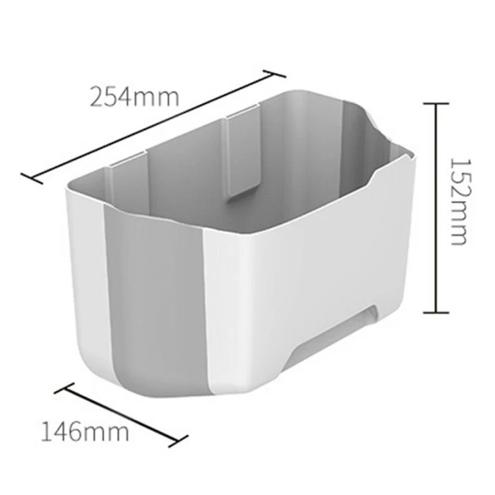 Folding Hanging Trash Can Garbage Waste Bin Wall Mounted Kitchen Cabinet Holder P666