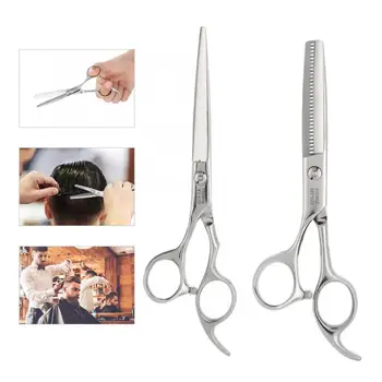 

Scissors 2 Types Hair Cutting Scissors Thinning Barber Shears Hairdressing Tool for Family Salon Professional Hairdressing