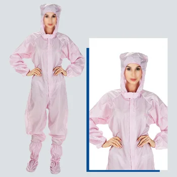 

Reusable Protective Overalls Suit Splashproof Coveralls Isolation Clothing+Soft Shoe Cover Hooded Dust-proof Coveralls Antistat