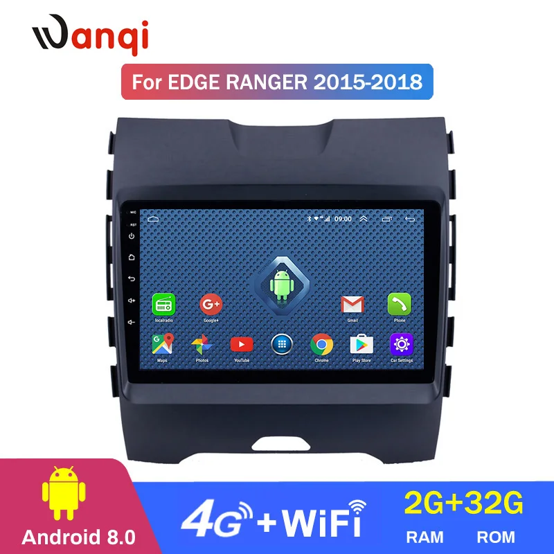 4G Lte All Netcom 9 дюймов Android 8 0 автомобильный dvd-плеер для Ford EDGE ranger 2015-2018 мультимедийная