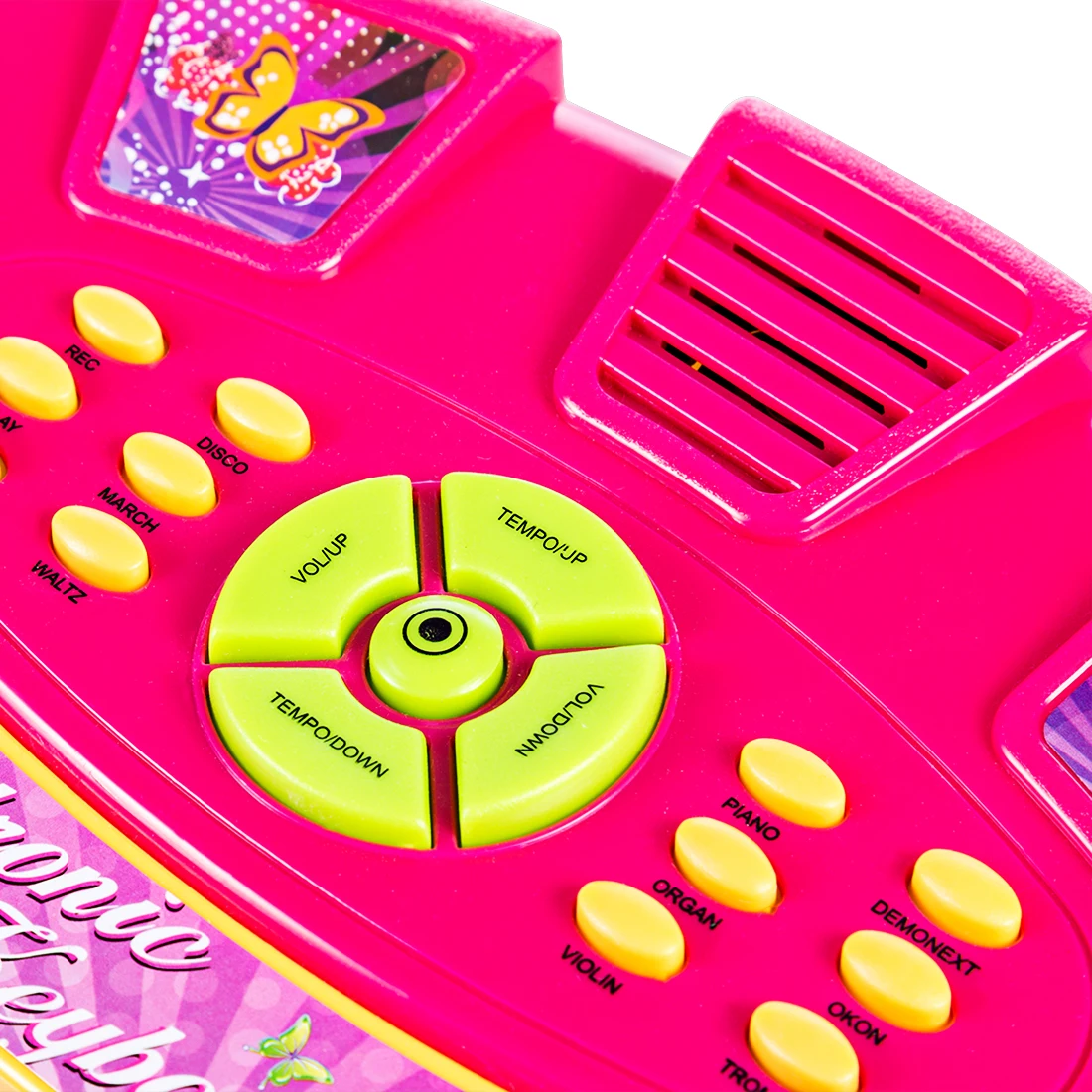 25 Keys Electronic Keyboard Piano Musical Instruments Toy for Children- Pink+ Yellow