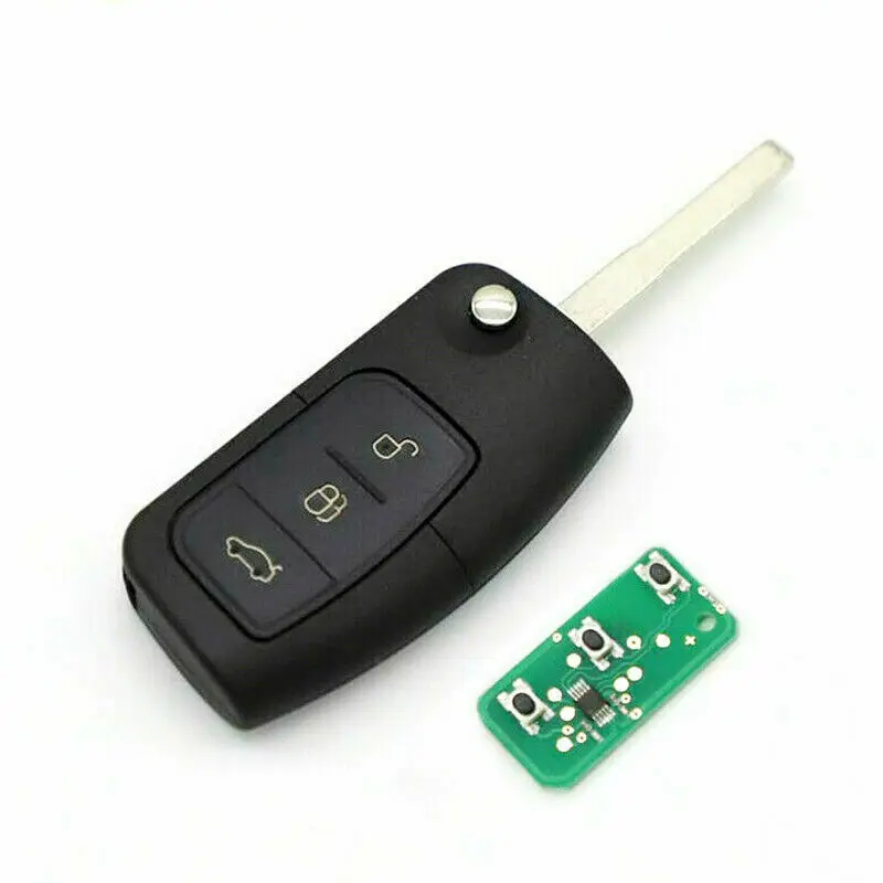 Для Ford Focus Fiesta C Max Ka 3 кнопки откидной складной дистанционный ключ 433 МГц 4D63 чип