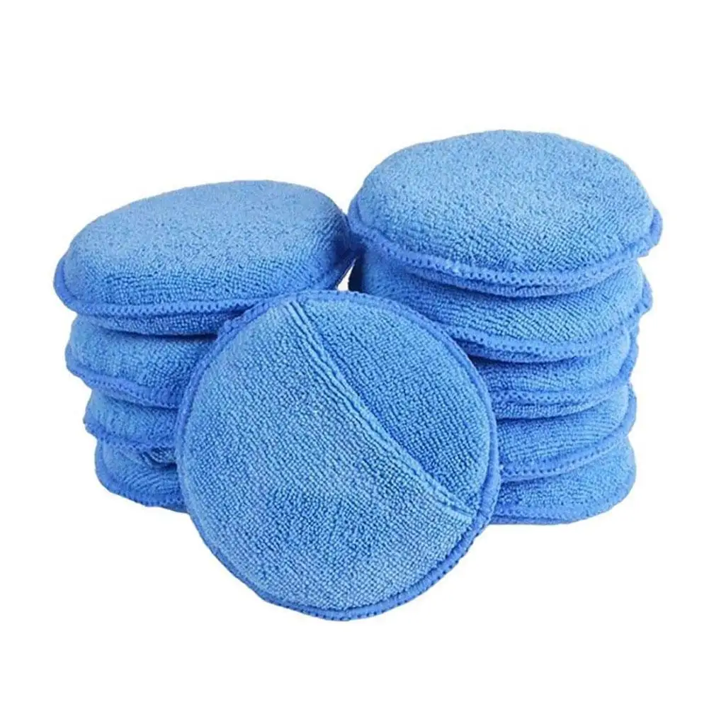 Soft Microfiber Car Wax Applicator Pad Polishing Sponge For Apply And