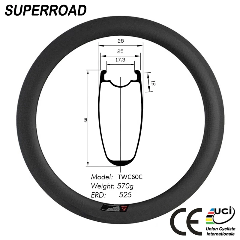 Высокое качество Superroad 28 мм ширина 60 Глубокая дорога дюймов - Цена: 12 070,95 - 20 744,44 руб.