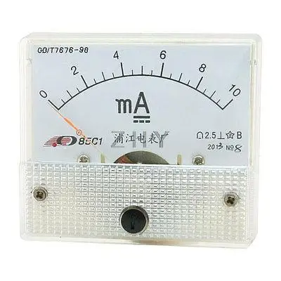 

Analogue DC Current Panel Ampere Meter 0-10mA 85C1