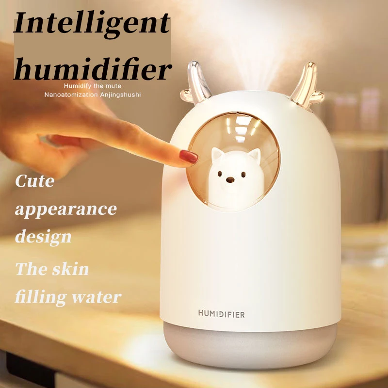 

Air humidifier 300ML ultrasonic USB charging timing aromatic essential oil diffuser cooling atomizer home office