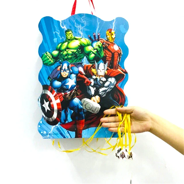 Superheroes pinata inspired superheroes party supplies superheroes party  super birthday pinatas superheroes birthday spiderman