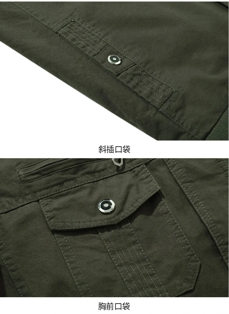 Brushed And Thick Pure Cotton Jacket Army Workwear Coat Windproof Warm Army Tooling Jacket MEN'S Outerwear