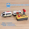 RC Electric Train Set Locomotive Magnetic Train Diecast Slot Toy Fit for Brio Wooden Train Railway Track Toys for Kids Gifts 4
