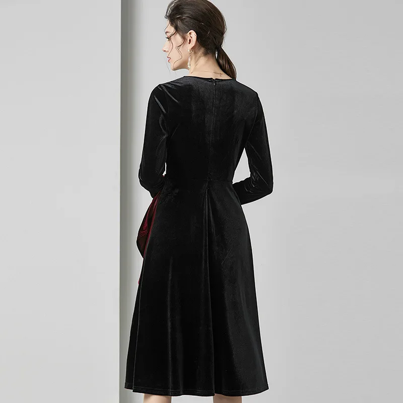 Черное вино бархатное шелковое женское платье из натурального шелка летнее Брендовое длинное повседневное сексуальное офисное платье размера плюс Прямая поставка