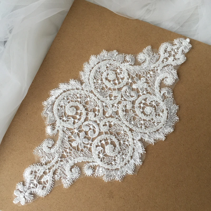 Wedding dress European embroidery luxury beading lace applique for wedding | Дом и сад