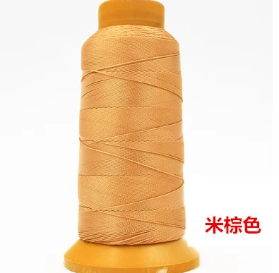 beige brown 2 rolls 210D высокая прочность толстая нейлоновая швейная нить для швейной машины кожаный диван Холст Джинсы Брюки diy аксессуары 21colors1395 - Цвет: beige brown 2 rolls